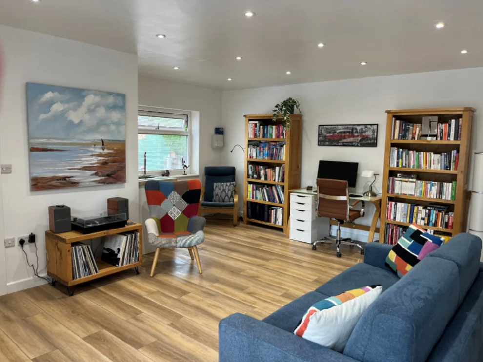 Comfortable counselling room at Reflect Therapy Exeter
